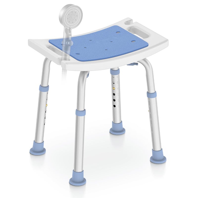 Delog Shower Chair for Inside Shower ToolFree Assembly Height Adjustable Shower Bench for Seniors Elderly Disabled Handicap and Injured Shower Stool 300lbs FSAHSA Eligible