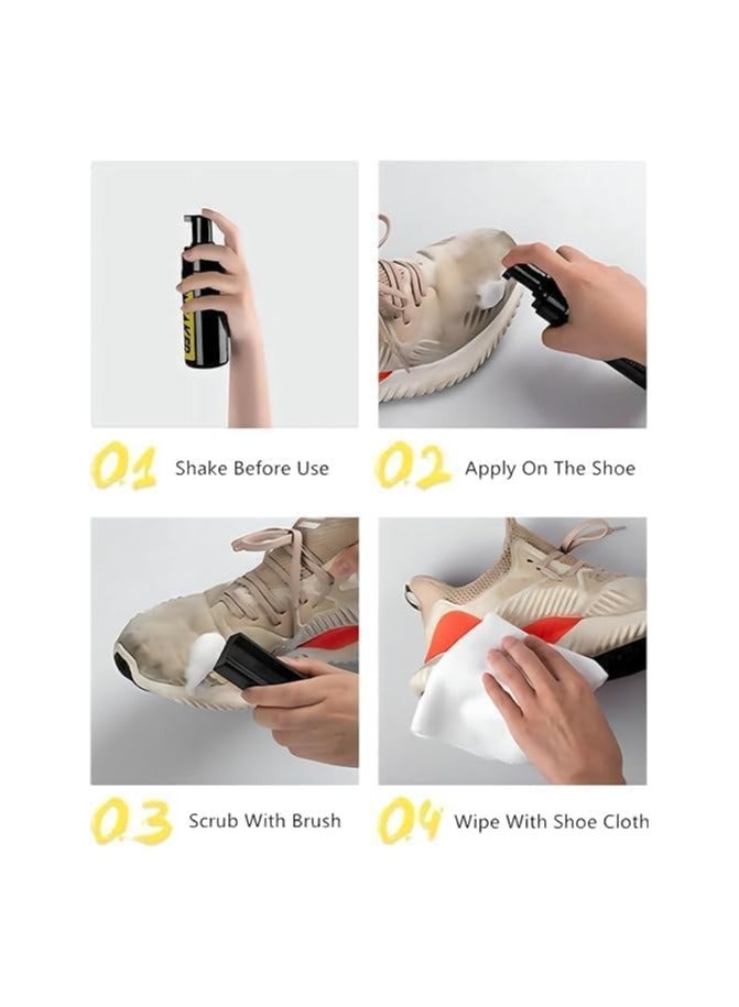 Shoe Cleaner Kit for Sneaker, Water-Free Foam Sneaker Cleaner 5.3Oz with Shoe Brush and Shoe Cloth - Image 4
