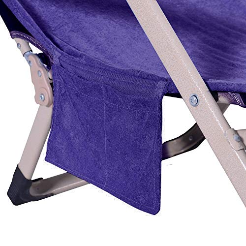 VOCOOL Double Layer Chaise Lounge Pool Chair Cover Beach Towel Fitted Elastic Pocket Won't Slide (Dark Blue) - Image 5