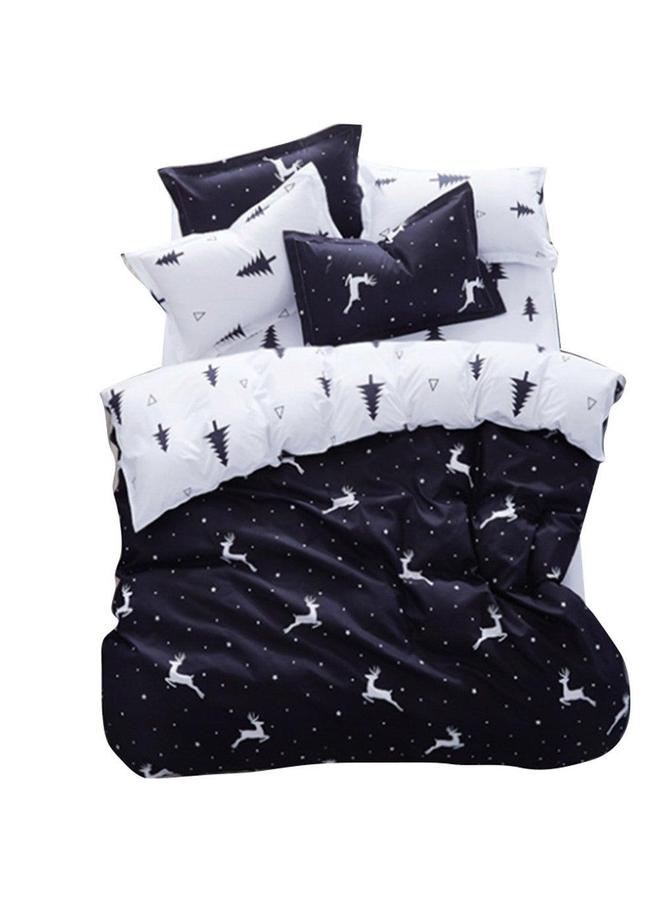 طقم سرير بسيط عصري مكون من 4 قطع بوليستر متعدد الألوان 180x220 سم - Image 1