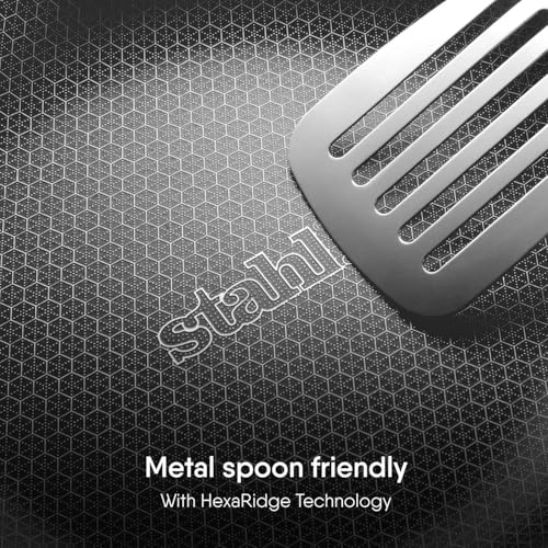 Stahl Artisan Hybrid 2 L, 22 cm Triply Non Stick Kadai with Lid, Stainless Steel Kadai for Cooking, Triply Kadhai Metal Spatula Friendly, Induction & Gas Stove Compatible - Image 3