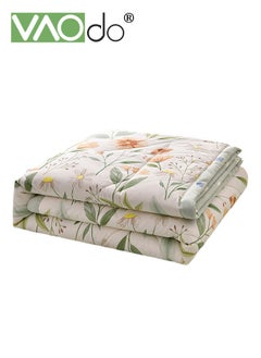 VAOdo Queen Size Quilt  Overall washable Soft Blanket  Washed Cotton Material Bed Quilt Soft and Breathable Lightweight for Spring Summer Autumn Air-conditioned Room Summer Quilt  - Image 1