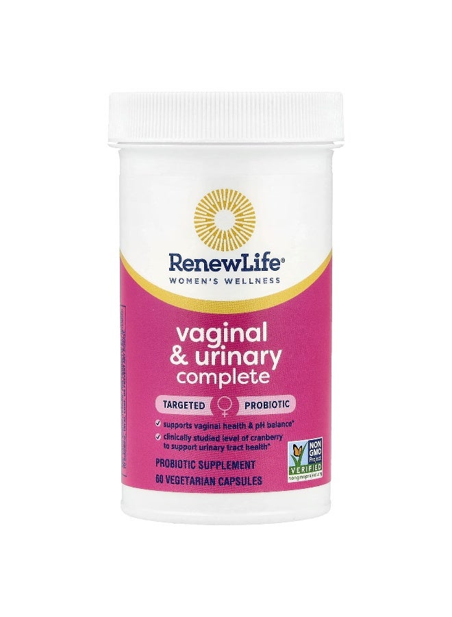 Renew Life, Women's Wellness, Vaginal & Urinary Complete, 60 Vegetarian Capsules (Packaging may vary) - Image 3