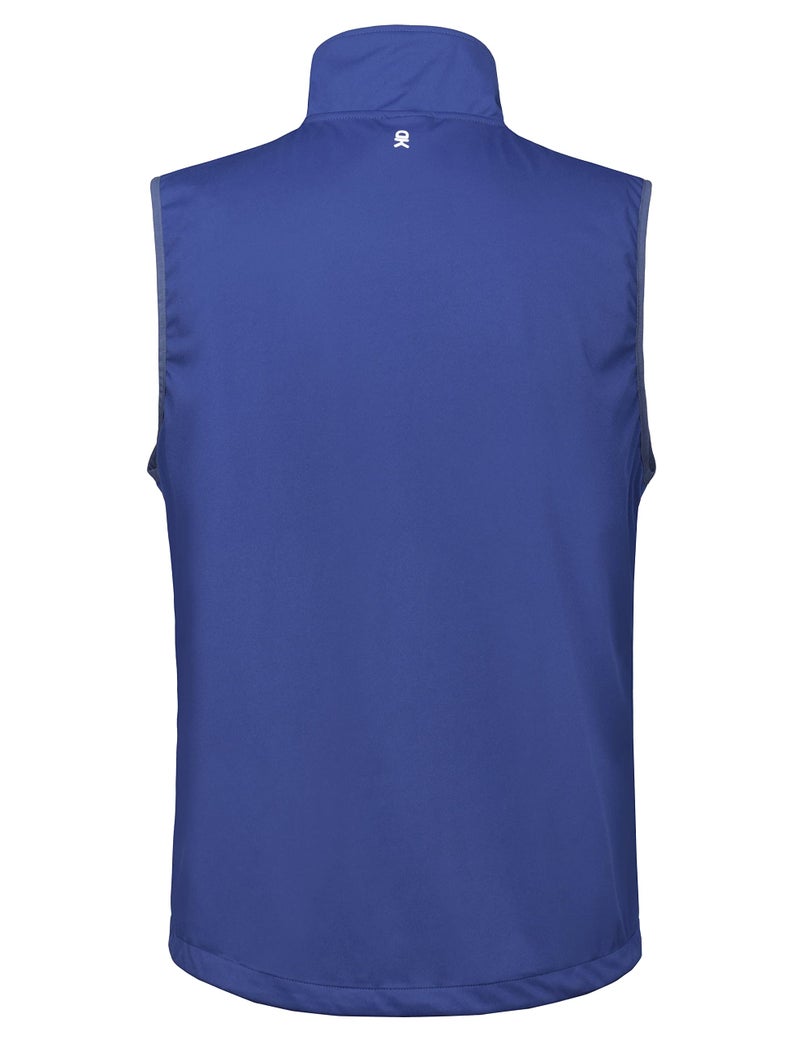 Little Donkey Andy Men's Lightweight Softshell Vest, Windproof Sleeveless Jacket for Travel Hiking Running Golf Blue M - Image 2