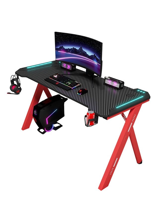 NKX Ergonomic Gaming and Computer Desk with LED Lights 120 CM - Image 1