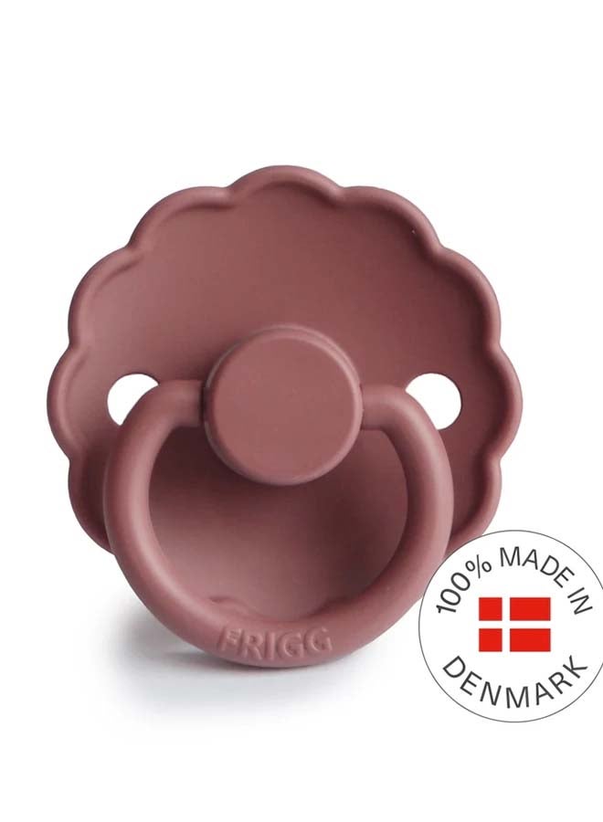 FRIGG Daisy Silicone Baby Pacifier 0-6M 2-Pack Blush/Woodchuck - Size 1 - Image 4