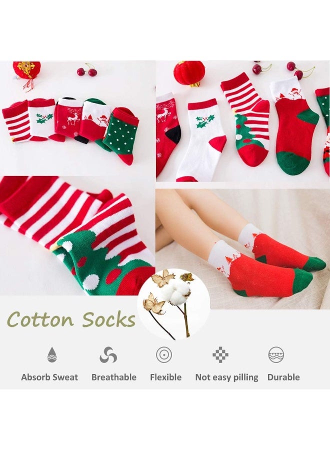 LITOON LITOON Christmas Socks Children Socks Christmas Gift Kid Socks for Kid Boy Girl 5 Pairs - Image 4
