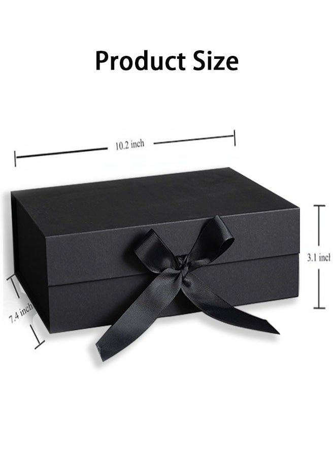 GMORO Black Gift Box with Ribbon for Mother's Day,Valentine's Day,Birthdays,Party 26*19*8cm  - Image 3
