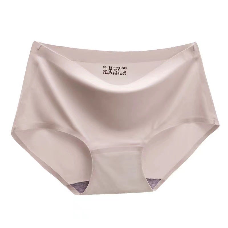 One-Piece Ice Silk Seamless Underwear Ladies Waist Non-Cotton Crotch Summer Thin Briefs Special Supply - Image 1