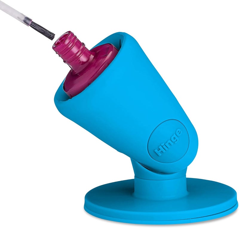 Tweexy tweexy Hinge Untippable Nail Polish Bottle Holder | Anti-Spill Nail Polish Holder Stand, Tilted, IntelliStick Airlock Suction | Fingernail Painting, Nail Art Tools | Nail Polish Accessories (Beach Glass) 