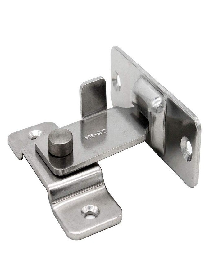 WANLIAN Sliding Barn Door Swivel Safety Hasp, Flip Door Latch, 90 Degree Heavy Duty Stainless Steel Bar Gate Latches Safety Door Lock - Image 2