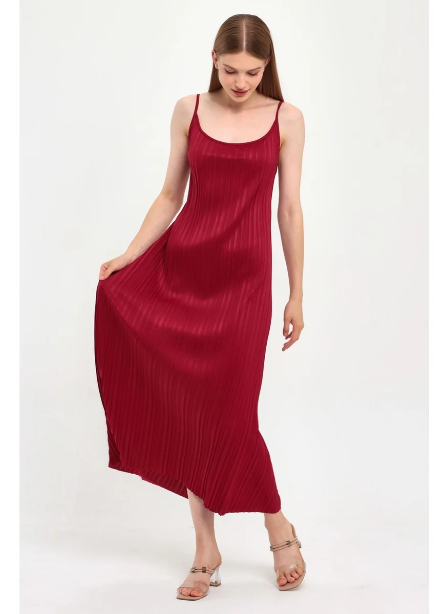 الكسندر جاردي Pleated Lined Long Dress B23 005205