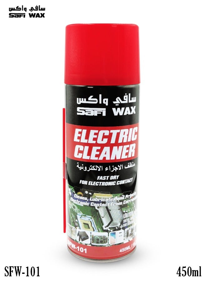 سافي واكس بخاخ منظف كهربائي من Safi Wax – 450 مل، سريع الجفاف، غير موصل للكهرباء، تركيبة خالية من البقايا - Image 1