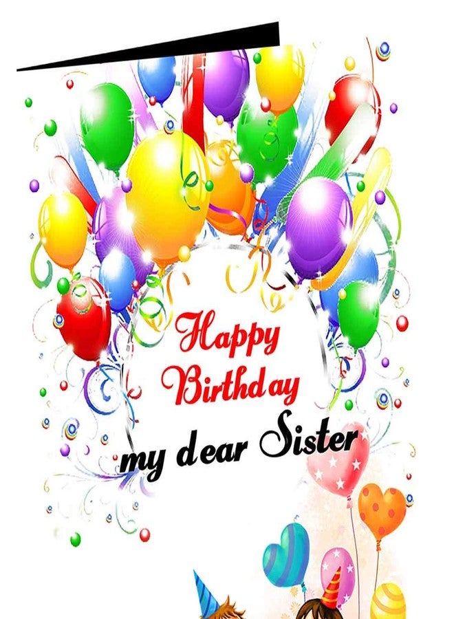 Alwaysgift Happy Birthday Sister Greeting Card, Happy Birthday Greeting Card For Sister, Birthday Greeting Card, Sister Birthday Gift (Design-4) - Image 4