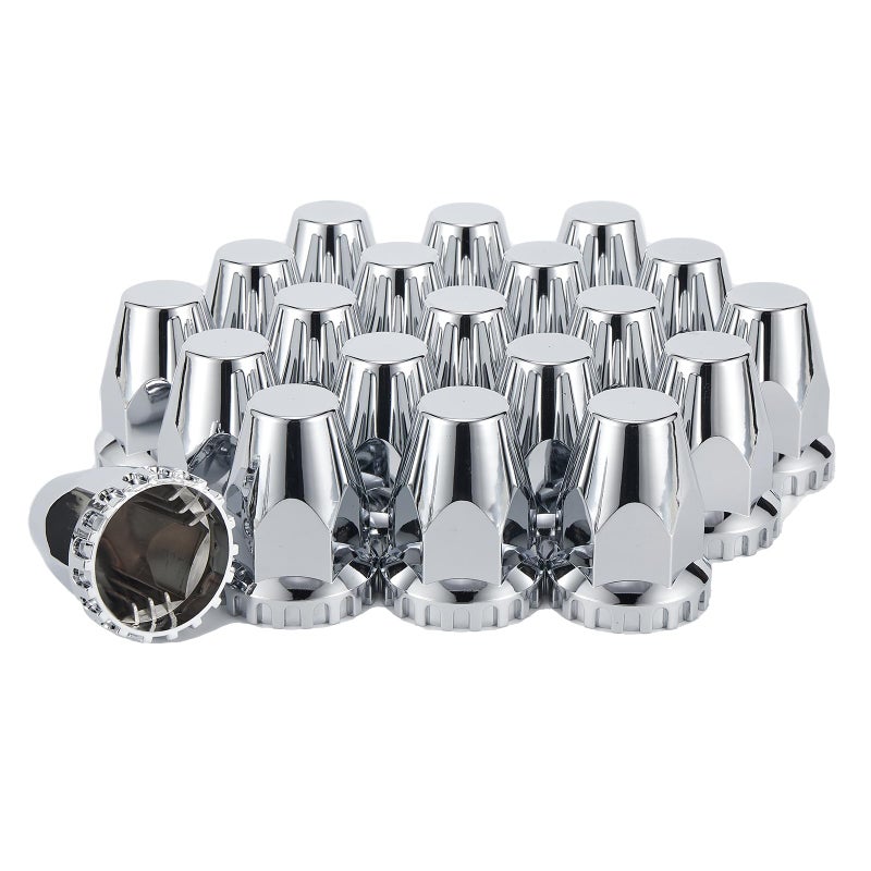Cabtherlyn 33mm x 2 78 Lug Nut Covers PushOn Standard ABS Chrome Plastic Lug Nut Cover for Semi Trucks Trailers 20 Pack - Image 3