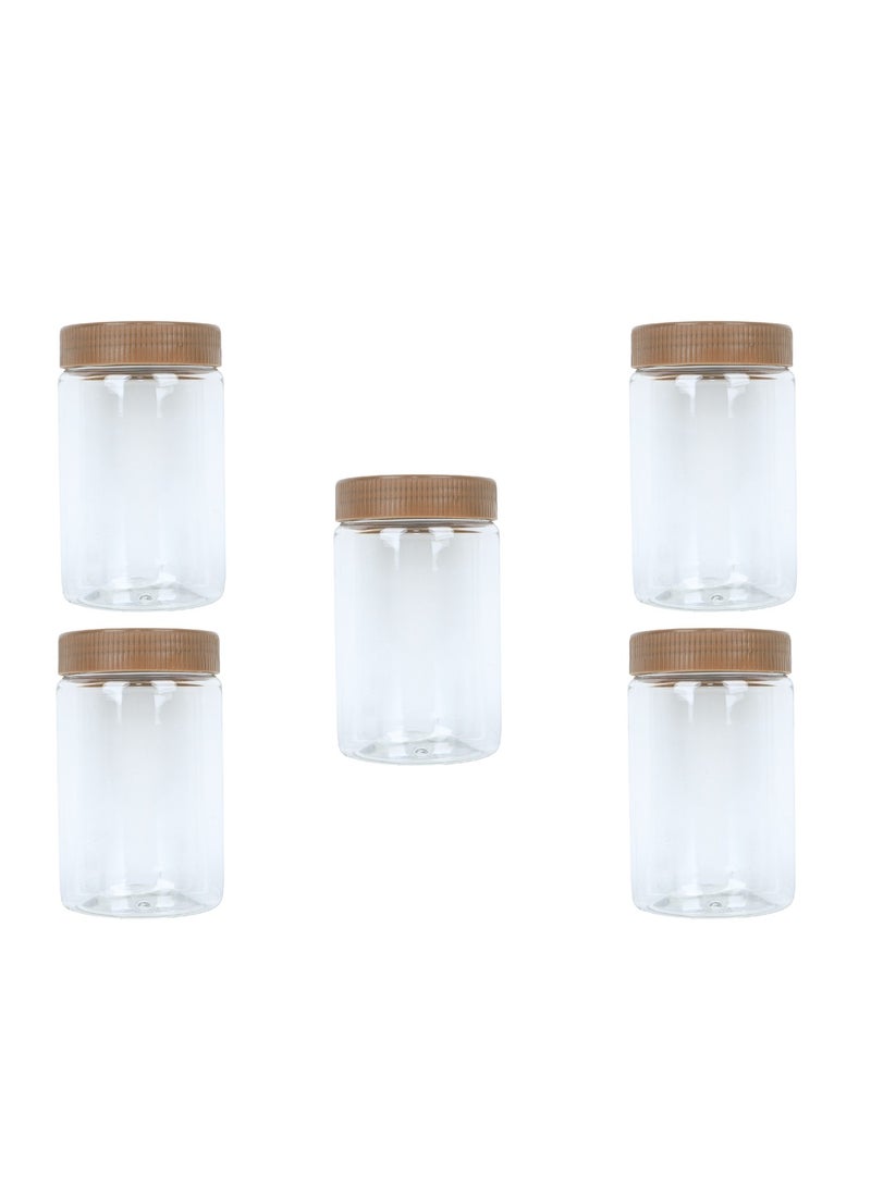 الغافة شنطة علب بهارات ,عدد 5قطع  , سعة 450 ملي, لون خشبي , من  الغافة - Image 4