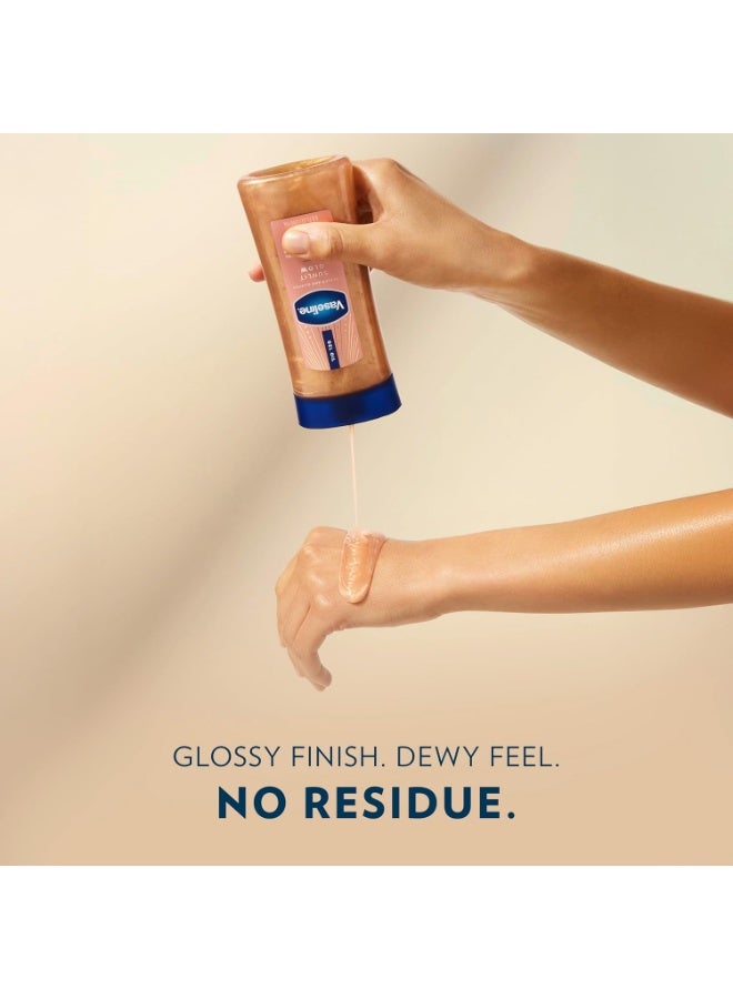 Vaseline Glazed & Glisten Sunlit Glow Body Gel Oil with Vanilla Cocoa Shimmering - 6.8 Oz (200ml) - Image 5