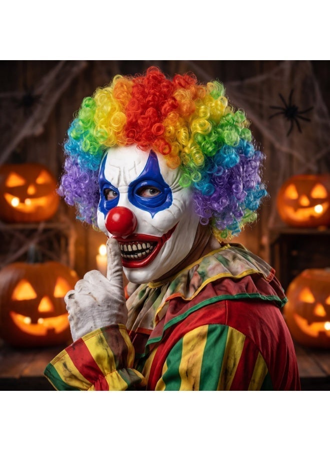 Brain Giggles Cosplay Halloween Accessories Mask Creepy Mask for Costume Party Mask - Clown Mask Wig - Image 5