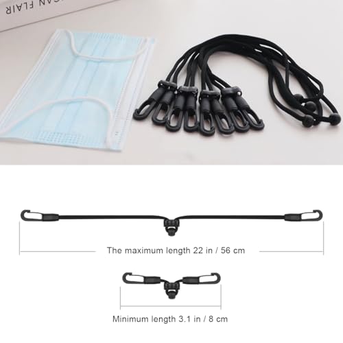 HX AURIZE Face Mask Extender Holders to Protect Ears Adjustable Black 4 Pcs - Image 4
