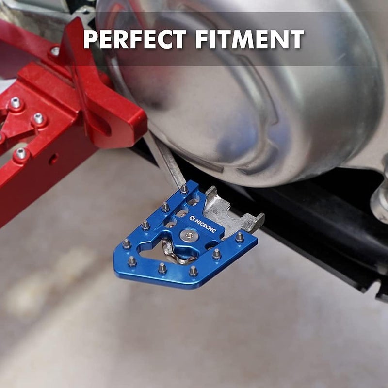 NICECNC Blue Foot Brake Pedal Lever Peg Pad Extender Compatible with Yamaha Raptor 700 2013-2026 2022 2021 2020 2019 2018, 700R 2016-2026 2021 2022 2023, 700R SE 2013-2016 2018-2026 2022 2023 - Image 2