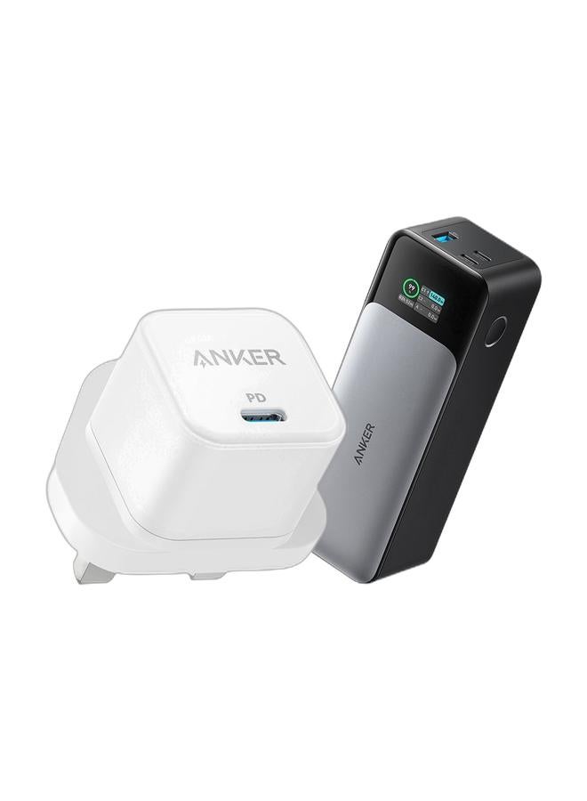 Anker iPhone 16 Pro 20W USB C Fast Charger, PowerPort III Cube for iPhone 16/16 Pro/16 Plus/16 Pro Max, 15/14 Series, Samsung, iPad, Huawei, Xiaomi, Vivo, Oppo and More & 737 Power Bank (PowerCore 24K), 24,000mAh 3-Port Portable Charger with 140W Output, Smart Digital Display, Compatible with MacBook Pro/ Air, iPhone 17/16 Series, Samsung, Huaiwei, DellBundle - Image 1
