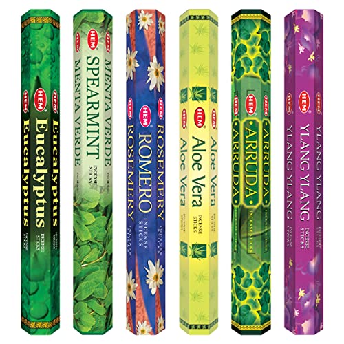 Hem HERB Collection Incense Combo | Eucalyptus, Spearmint, Rosemary, Aloe Vera | Ideal for Puja & Meditation | Herbal Agarbatti for Aromatic Environment | Burns 35-40 Min | Combo Pack of 120 Sticks - Image 1