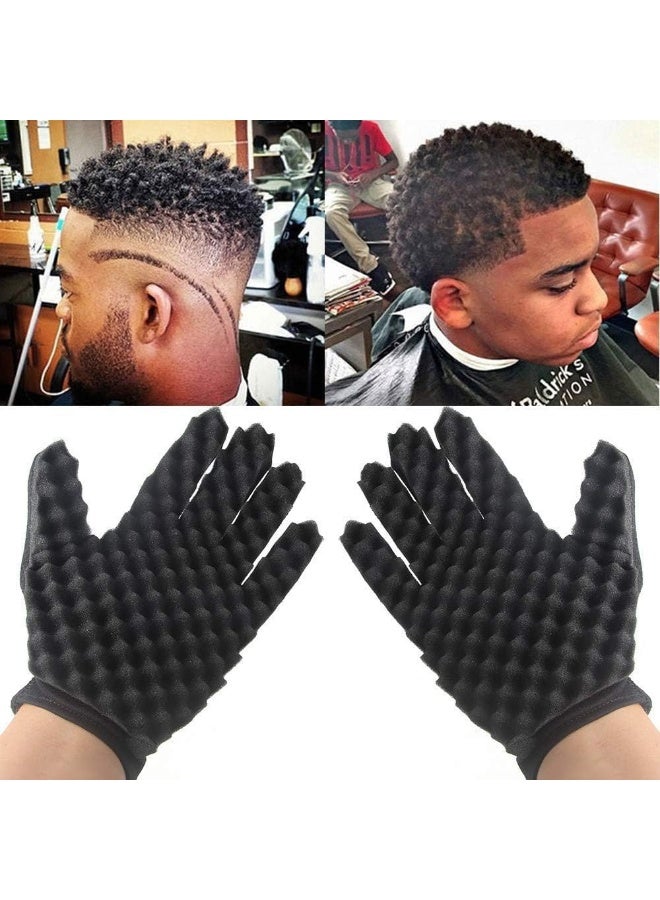 Annina Magic Twist Curl Hair Sponge  Barber Gloves Black 20cm - Image 4