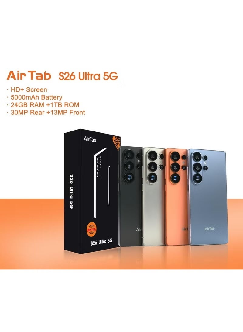 AIR TAB AirTab S26 Ultra 5G Smartphone | 24GB RAM, 1TB ROM, Octa-Core Processor, 30MP AI Camera, Dynamic Island HD+ Display, 5000mAh Battery (GRAY) - Image 2