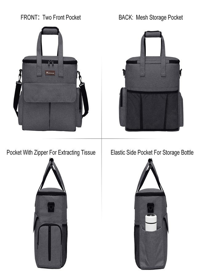 Modoker Airline Approved Pet Travel Bag, Weekend Dog Travel Set for Dog and Cat, Airline Approved Tote Organizer with Multi-Function Pockets 2 Food Storage Containers, 2 Collapsible Bowls (Dark Gray) - Image 2