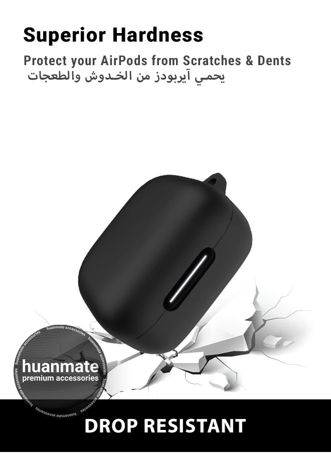 huanmate Anker SoundCore R50i NC Silicone Case Cover - Black - Made with Soft Silicone, Lightweight & Durable - Stylish Design, Accurate Cut-outs, Easy Installation & Removal  - Image 4