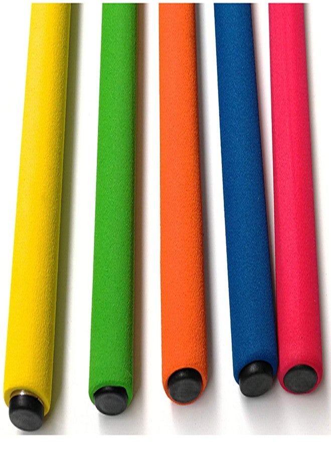 Kikeep Track and Field Relay Batons Sticks Assorted Color Relay Running Race Batons Sticks Foam Relay Running Baton 5 Pack Track & Field Sticks - Image 4