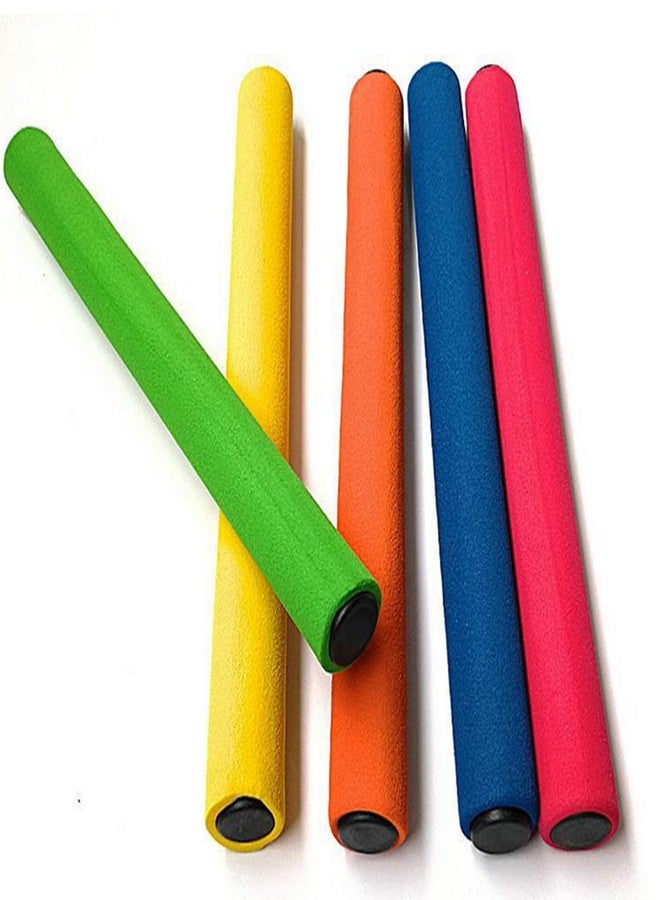 Kikeep Track and Field Relay Batons Sticks Assorted Color Relay Running Race Batons Sticks Foam Relay Running Baton 5 Pack Track & Field Sticks - Image 1