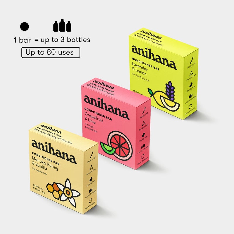 ANIHANA Conditioner Bar for Thin Fine Oily Hair Gives Hair Volume & Body Natural Healthy Look and Shine Paraben Free Lavender and Lemon 2.1 oz - Image 5