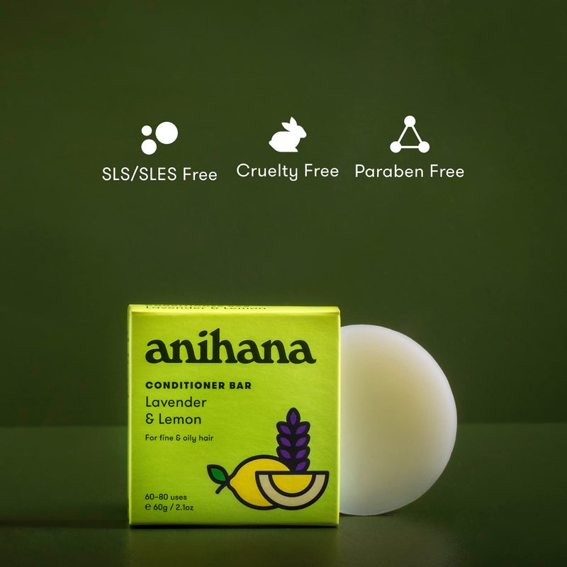 ANIHANA Conditioner Bar for Thin Fine Oily Hair Gives Hair Volume & Body Natural Healthy Look and Shine Paraben Free Lavender and Lemon 2.1 oz - Image 3