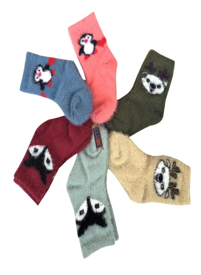 CLUZE Polyester Kids Super Soft Cozy Warm Stretchy Fuzzy Winter Ankle Length Socks For Boys Girls Pack Of 3 Free Size, Multicolour - Image 3