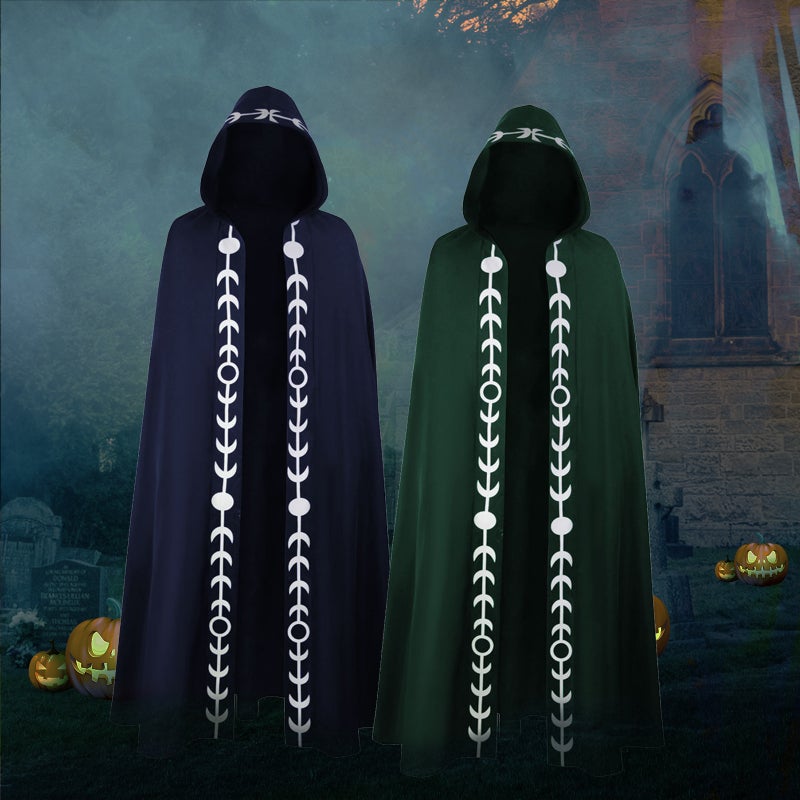 Halloween Hooded Cloak Unisex Cape Men Women Long Cloak Fancy Dress Role Cosplay Costumes Outwear Medieval Gothic Cape Halloween Party Props - Image 5