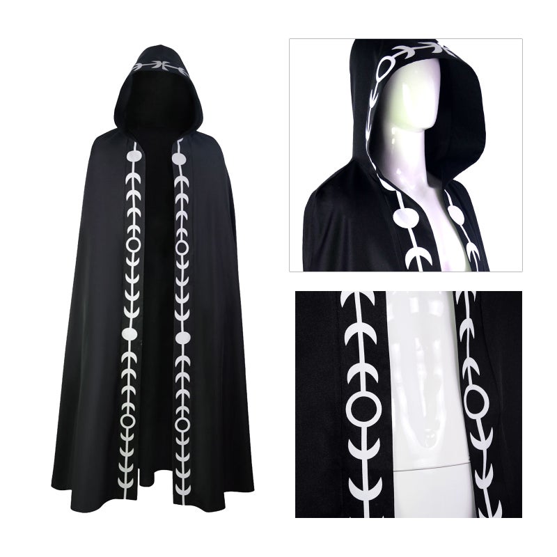 Halloween Hooded Cloak Unisex Cape Men Women Long Cloak Fancy Dress Role Cosplay Costumes Outwear Medieval Gothic Cape Halloween Party Props - Image 3