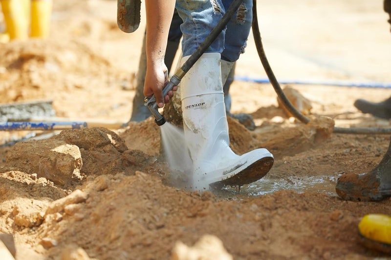DUNLOP White PVC Steel Toe - Rubber Boots for Men & Women - PVC - Work & Concrete Boots - Steel toe - Waterproof with Tall shaft - Chemical and Slip resistant - White - Size 3-13 - Image 5