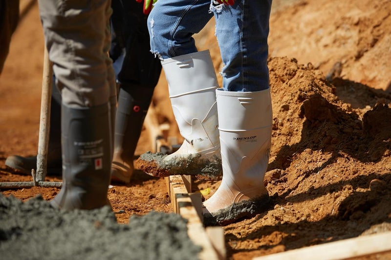 DUNLOP White PVC Steel Toe - Rubber Boots for Men & Women - PVC - Work & Concrete Boots - Steel toe - Waterproof with Tall shaft - Chemical and Slip resistant - White - Size 3-13 - Image 2