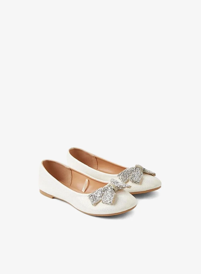 Flora Bella By Shoexpress WHITE Girls Slip On Ballerina Ramadan Collection for Women | Best Price UAE
