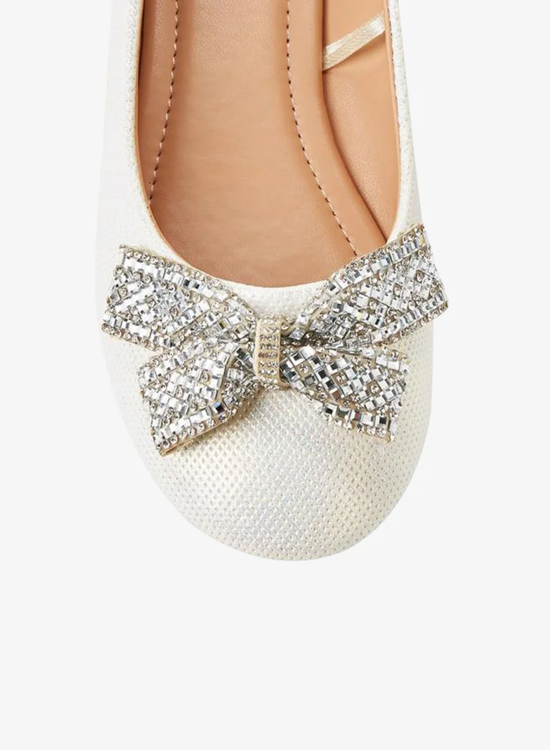Flora Bella By Shoexpress WHITE Girls Slip On Ballerina Ramadan Collection for Women | Best Price UAE