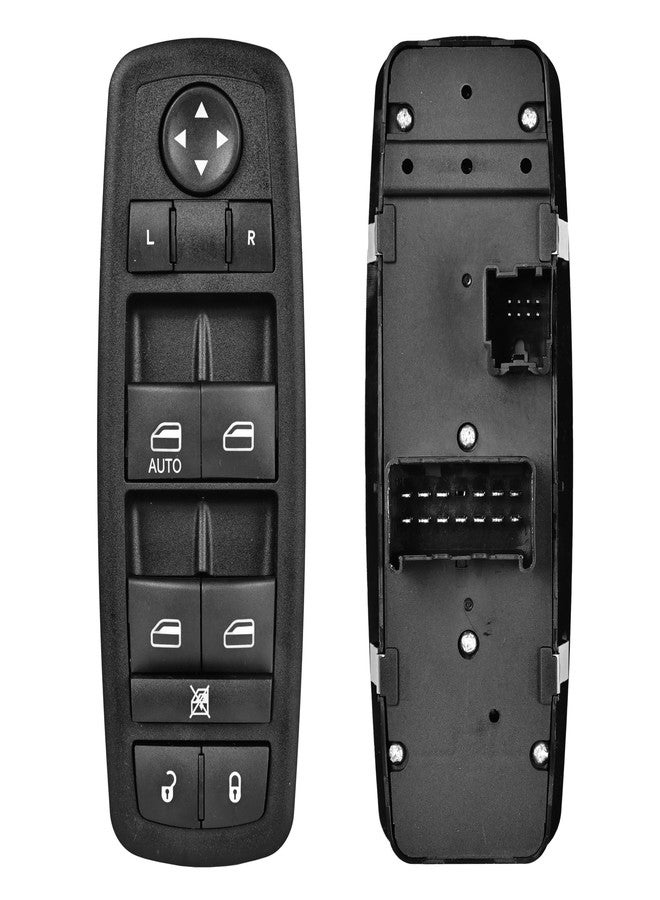 RLP مفتاح التحكم الرئيسي بنافذة السائق - 8 دبابيس + 13 دبوسًا - متوافق مع مفتاح التحكم بنافذة دودج جورني موديلات 2011-2016، بديل للأرقام 68084001AD و68084001AB و68084001AC - Image 1