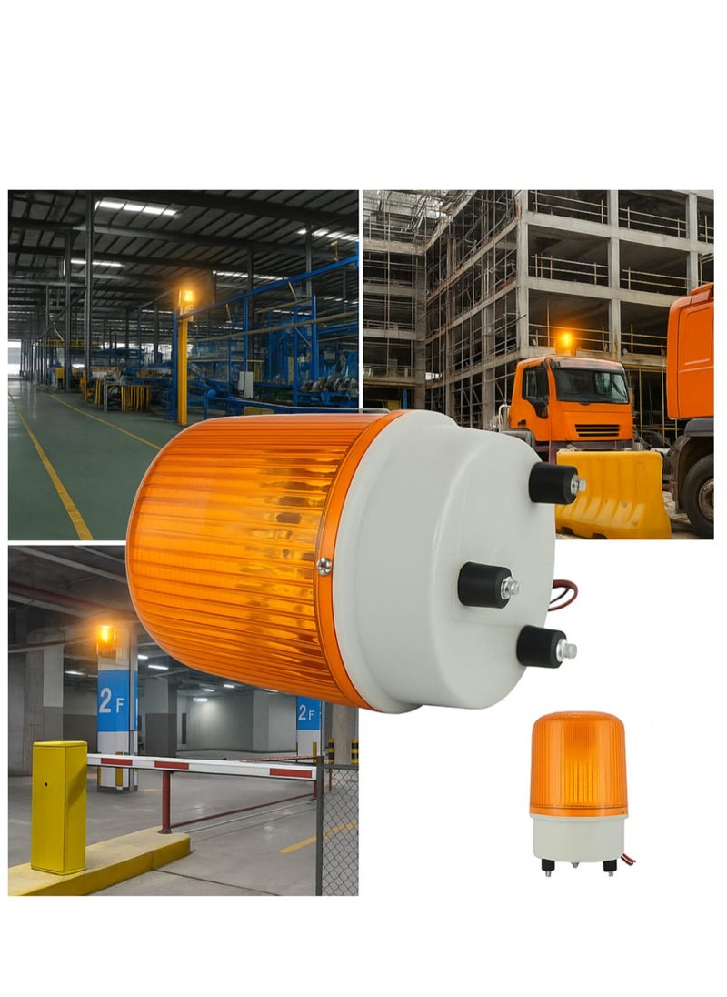 Generic Rotating Industrial Warning Light – Designed to Alert Workers or Pedestrians in Various Worksite Environments. Provides a Strong Amber Light  - Image 4