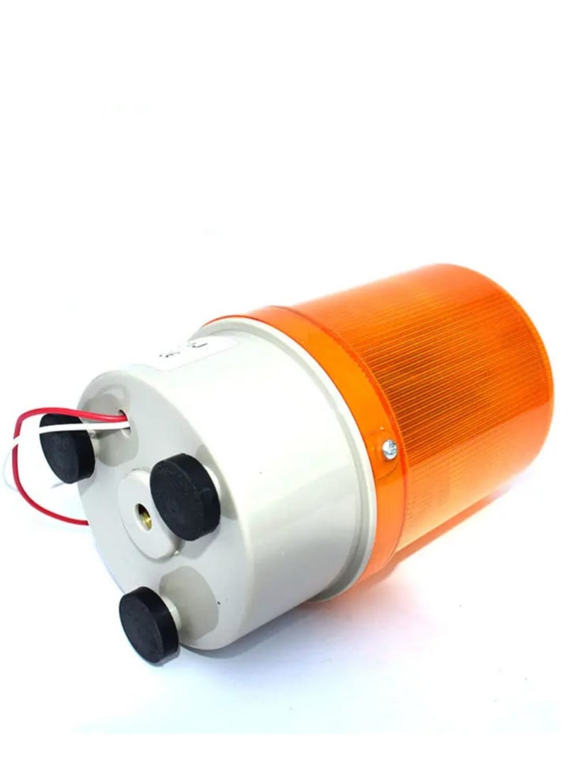 Rotating Industrial Warning Light – Designed to Alert Workers or Pedestrians in Various Worksite Environments. Provides a Strong Amber Light