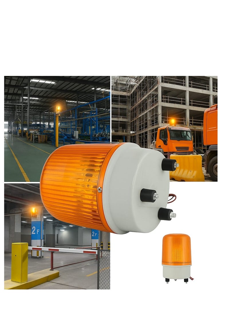 Generic Rotating Industrial Warning Light – Designed to Alert Workers or Pedestrians in Various Worksite Environments. Provides a Strong Amber Light  - Image 2