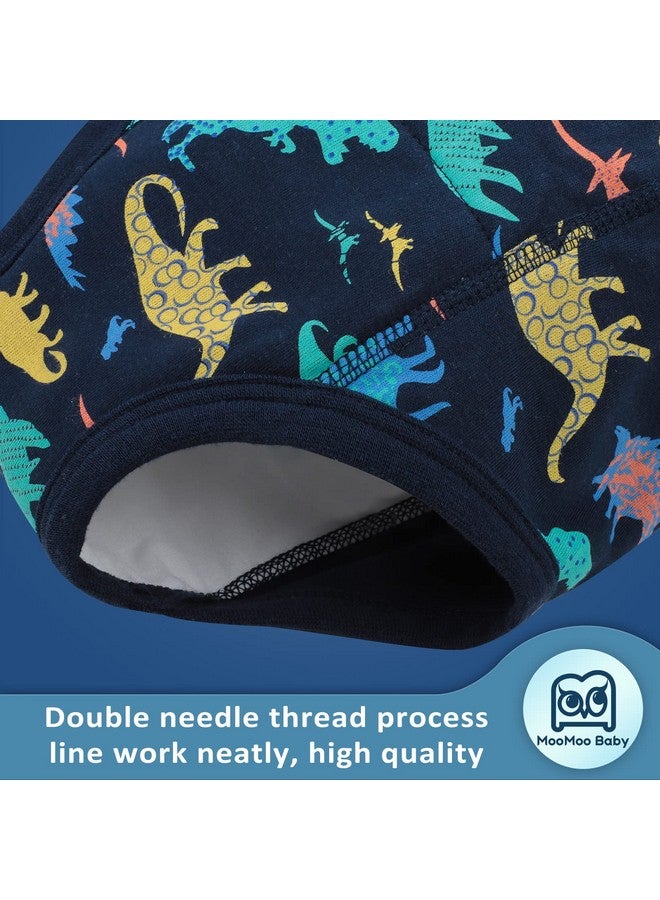 MooMoo Baby 8 Packs Potty Training Pants Cotton Absorbent Training Underwear for Toddler Baby Boy 4T - Image 3