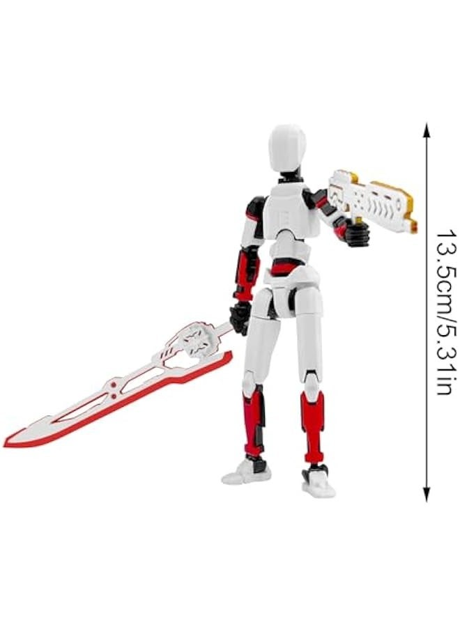 Assembly Completed T13 Action Figure Hero 13 Action Figure Titan 13 Dummy 13 Lucky 13 Action Figure, 3D Printed Multi-Jointed Movable for Stop Motion Animation Adult Desktop Decor (Universe) - Image 2