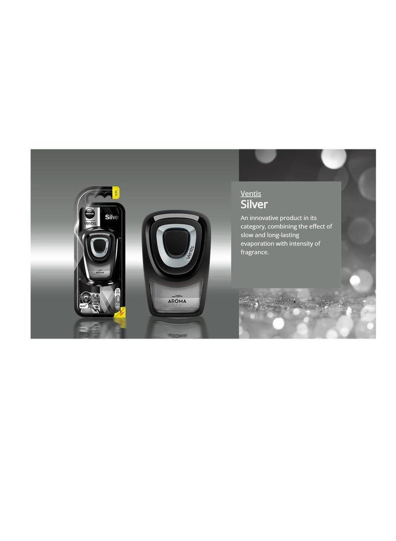 Aroma Aroma Ventis Silver Car Air Vent Air Freshener 8ML 3 Time More Intense (Made In Poland) - Image 2