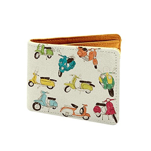 ShopMantra Men's PU Leather Vintage Scooter Pattern Printed Wallet (Multicolour) - Image 3