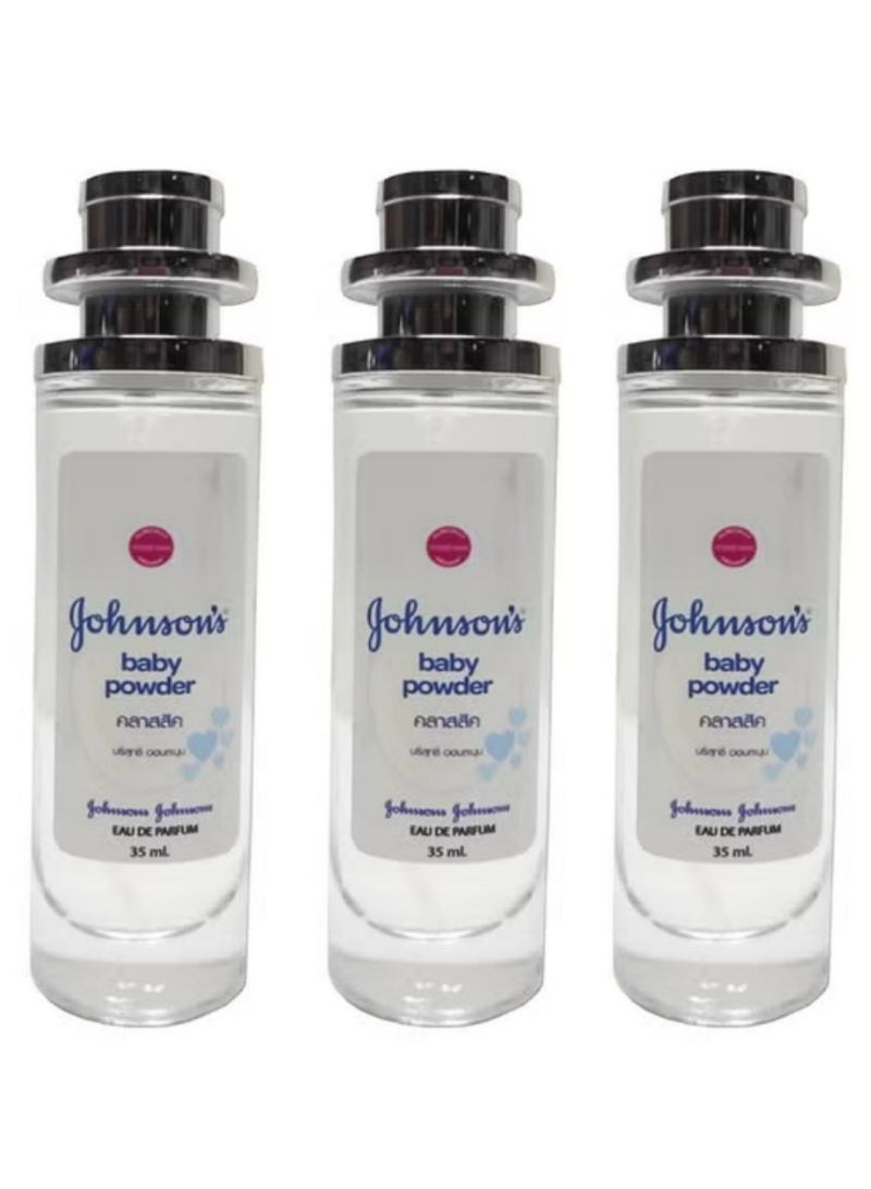 Johnson's Baby Powder Perfume Classic 35 ML 3 Pcs 